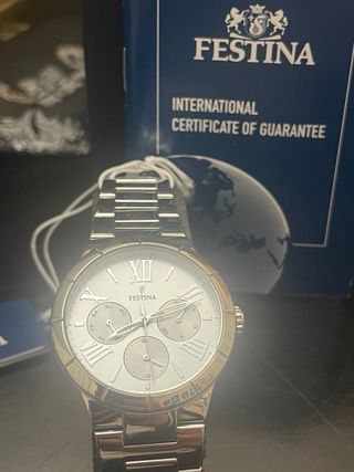 Orologio Festina Cronografo Donna Argento Bianco