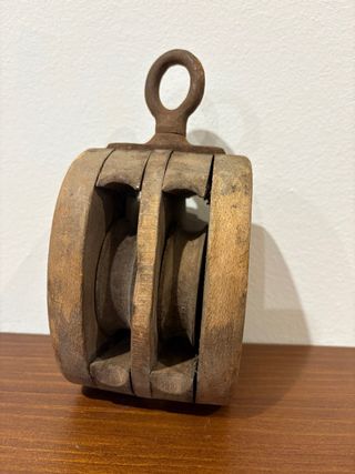 Antiguo Motón - Doble Polea Naval / Rústica