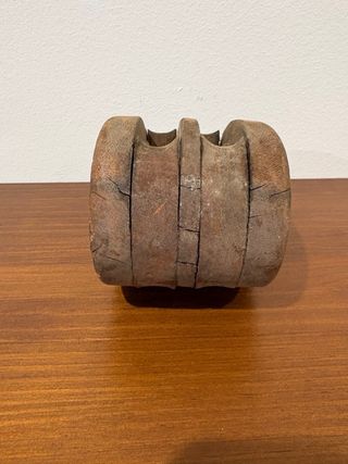 Antiguo Motón - Doble Polea Naval / Rústica