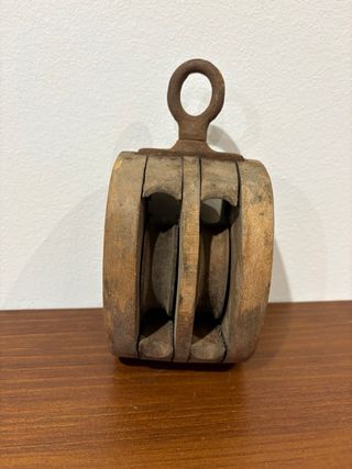 Antiguo Motón - Doble Polea Naval / Rústica