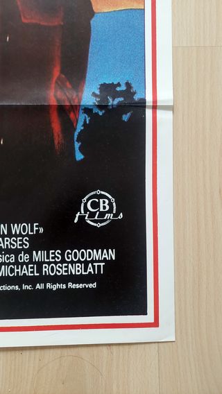 Cartel original Teen Wolf (De pelo en pecho 1985)