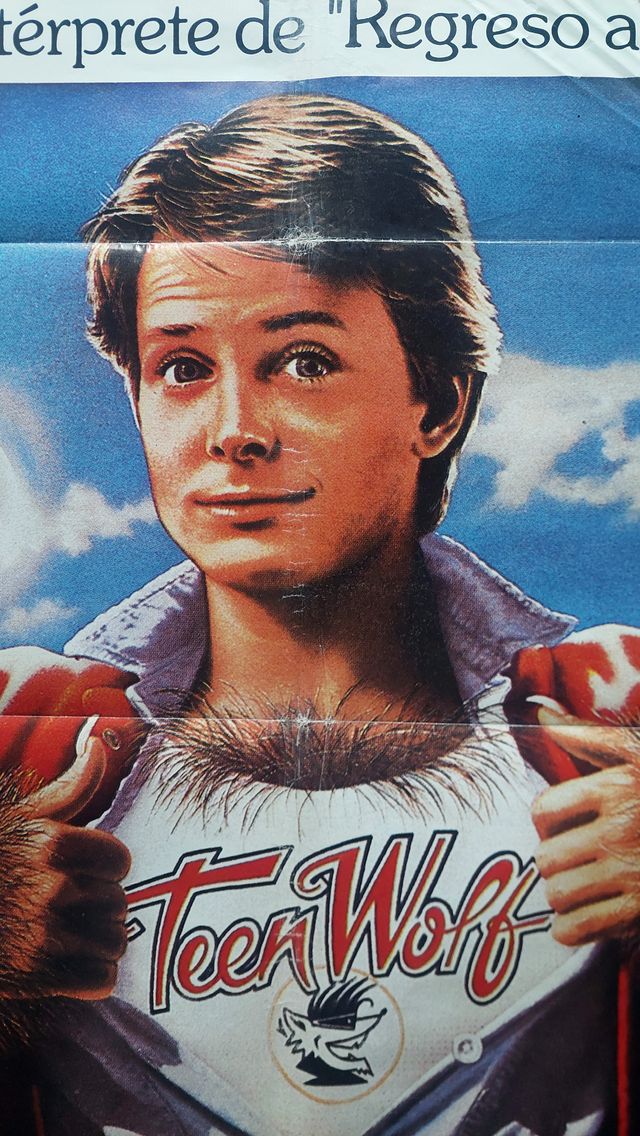 Cartel original Teen Wolf (De pelo en pecho 1985)