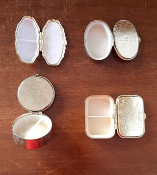 Set 4 Portapillole Vintage Decorati