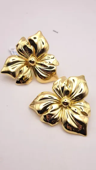 Pendientes Flor Oro 18k