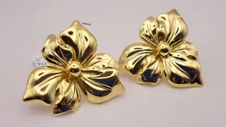Pendientes Flor Oro 18k