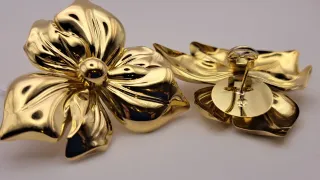 Pendientes Flor Oro 18k