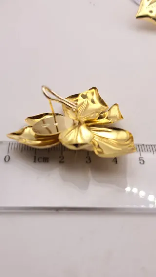 Pendientes Flor Oro 18k