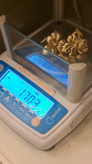 Pendientes Flor Oro 18k