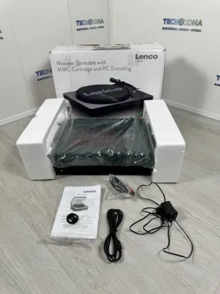 Tocadiscos Lenco L-30BK Tracción por Correa