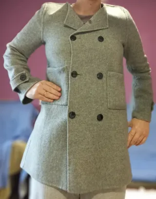 Abrigo Zara Gris Mujer