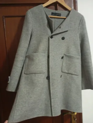 Abrigo Zara Gris Mujer