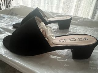 Sandalias Mules Tacón Cómodo Piel Talla 36