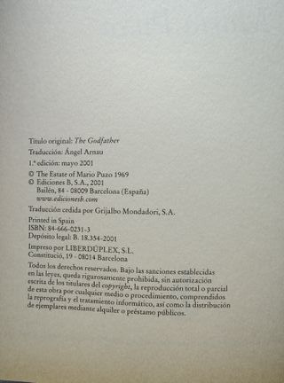 El Padrino PRIMERA EDICIÓN