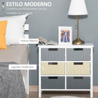Cajonera de 6 Cajones: Estilo, Color y Orden Total