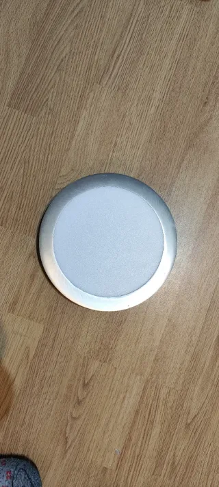 Lámpara plafón gris metálico, lámpara incluida