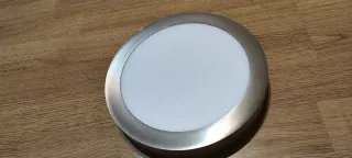 Lámpara plafón gris metálico, lámpara incluida