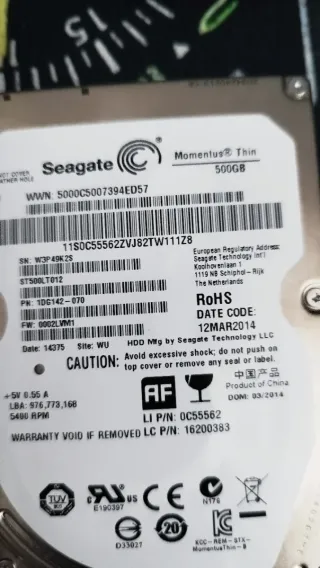 2 Discos Duros Seagate 1TB y 500GB