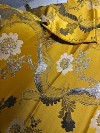 Retales tela fallera San Juan amarillo