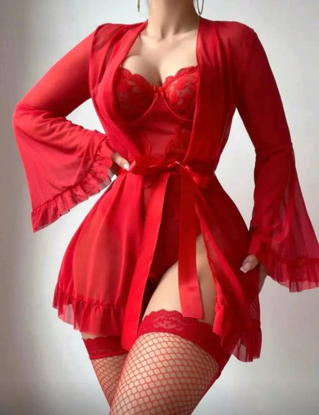 TALLA S/M/L.CON ETIQUETA.Lenceria bata y medias