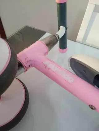 Bicicleta de aprendizaje rosa