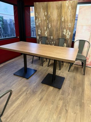 Mesas de restaurante madera y metal 10ud precio/ud