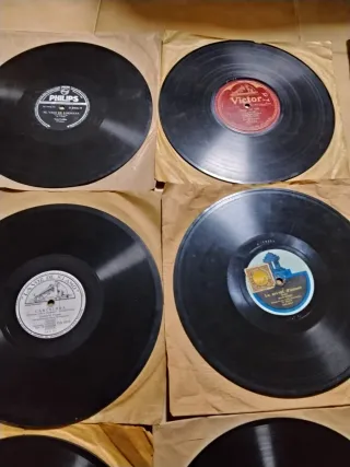 20 discos de pizarra gramofono
