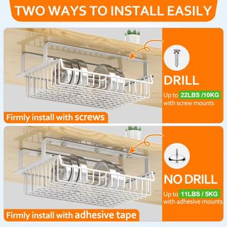 Cajón organizador metálico bajo escritorio