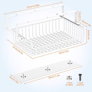 Cajón organizador metálico bajo escritorio