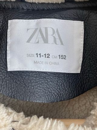 Cazadora Zara efecto piel con borreguito