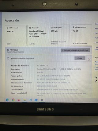 Portátil Samsung RV510 Plata/Negro