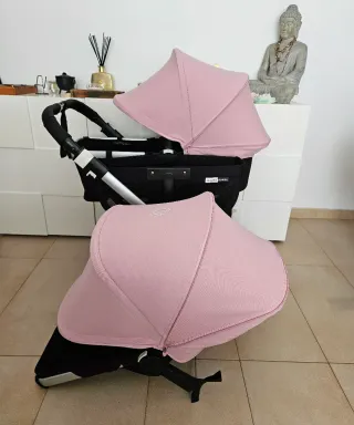 Bugaboo Donkey duo negro y rosa