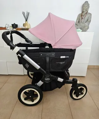 Bugaboo Donkey duo negro y rosa