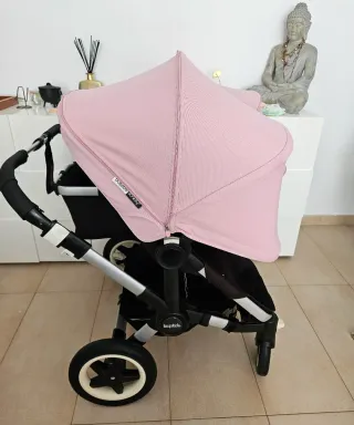 Bugaboo Donkey duo negro y rosa