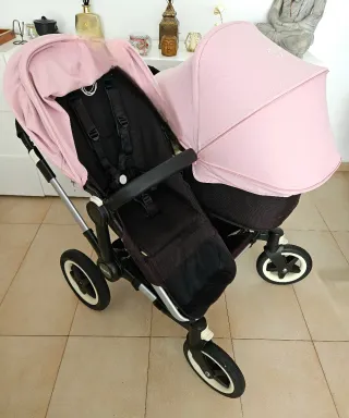 Bugaboo Donkey duo negro y rosa