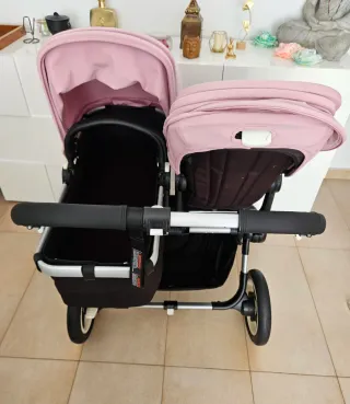 Bugaboo Donkey duo negro y rosa