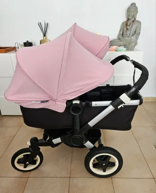 Bugaboo Donkey duo negro y rosa