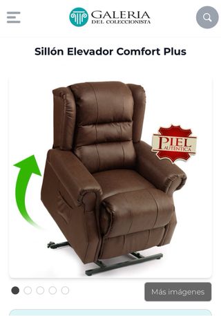 Sillón Elevador Masaje Piel Auténtica