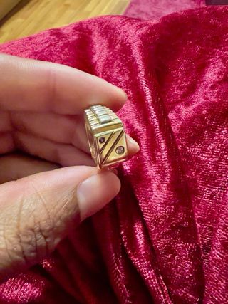 Anel Rolex Ouro com Pedras rubi