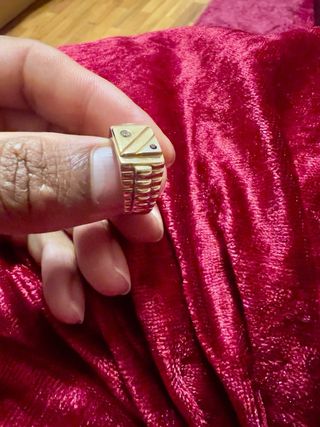 Anel Rolex Ouro com Pedras rubi