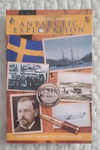 Moneda 2 Libras 2022 Antártida. Bimetálica.