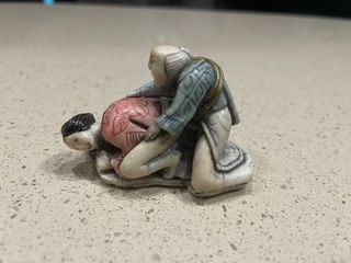 Statuetta Netsuke coppia