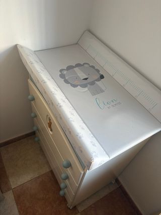 Cómoda cambiador bebé con cajones