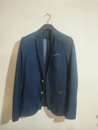 Americana azul hombre