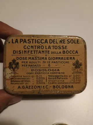 Scatola latta vintage La Pasticca del Re Sole