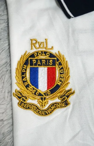 Polo Ralph Lauren Blanco Paris con Big Pony Azul