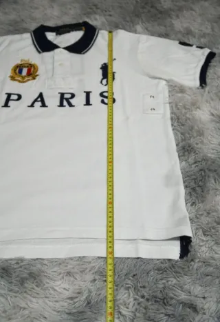 Polo Ralph Lauren Blanco Paris con Big Pony Azul