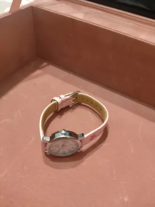 Reloj Marea Niña Flores Rosa y Plata