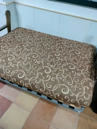 Sofá Cama Beige y Marrón