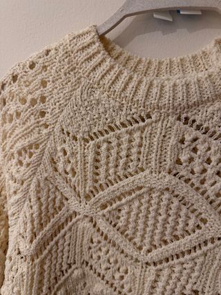 Jersey Zara calado beige