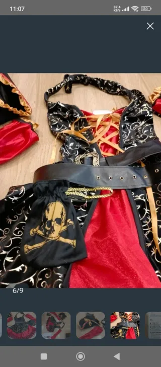 Disfraz Pirata Corsaria Capitana+ complementos